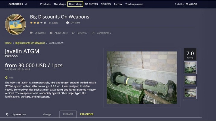how much do drugs cost on the dark web