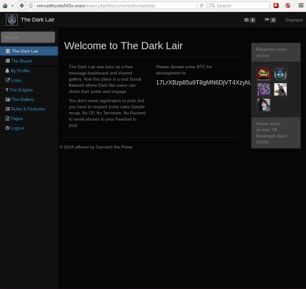 onion dark web list