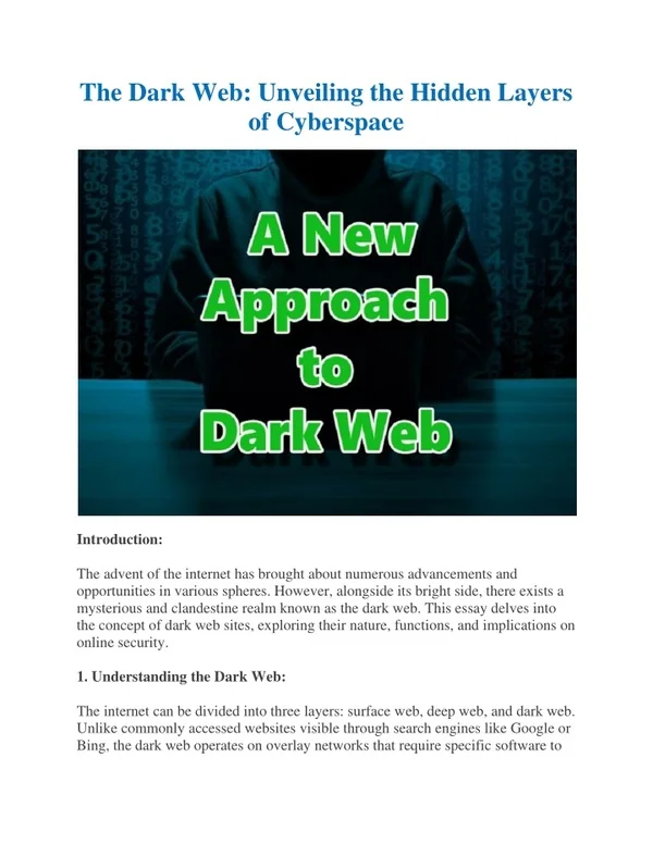 how to search in dark web